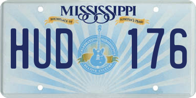 MS license plate HUD176