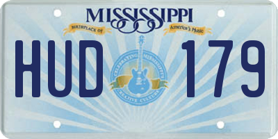 MS license plate HUD179