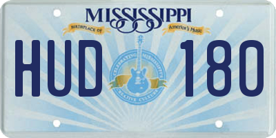 MS license plate HUD180