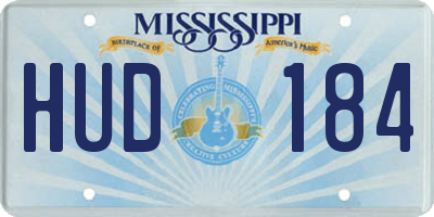 MS license plate HUD184