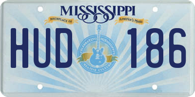 MS license plate HUD186