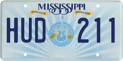 MS license plate HUD211