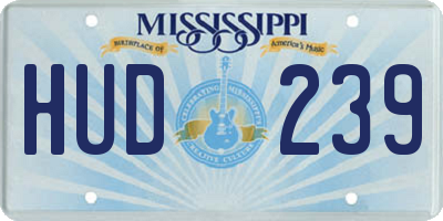 MS license plate HUD239