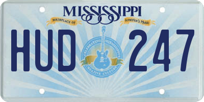 MS license plate HUD247