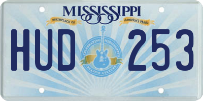 MS license plate HUD253