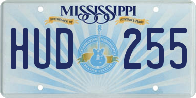 MS license plate HUD255