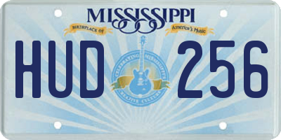 MS license plate HUD256