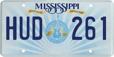 MS license plate HUD261