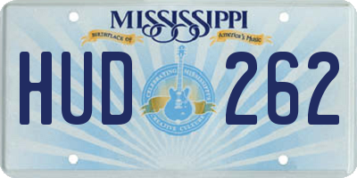 MS license plate HUD262