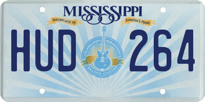 MS license plate HUD264