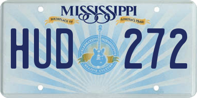 MS license plate HUD272