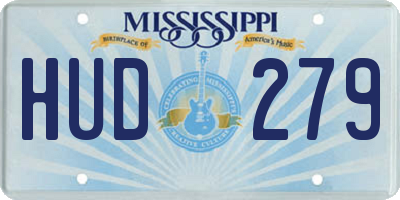MS license plate HUD279
