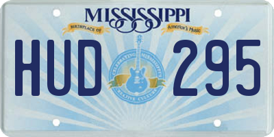 MS license plate HUD295