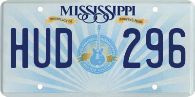 MS license plate HUD296