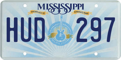 MS license plate HUD297