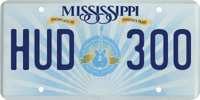 MS license plate HUD300