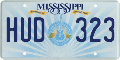 MS license plate HUD323