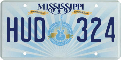 MS license plate HUD324