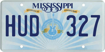 MS license plate HUD327