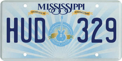 MS license plate HUD329
