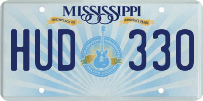 MS license plate HUD330