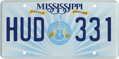 MS license plate HUD331