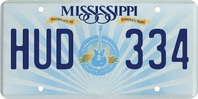 MS license plate HUD334