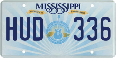 MS license plate HUD336