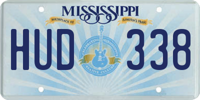 MS license plate HUD338