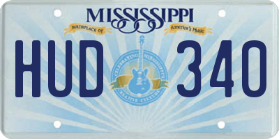 MS license plate HUD340