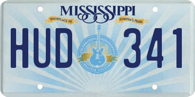 MS license plate HUD341