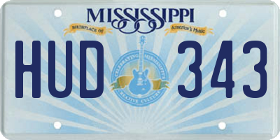MS license plate HUD343