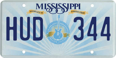 MS license plate HUD344