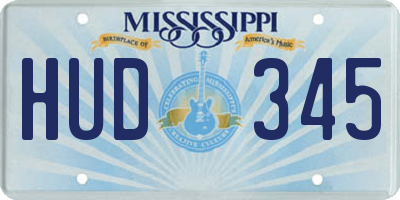 MS license plate HUD345