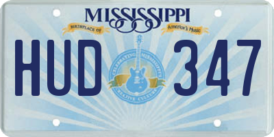 MS license plate HUD347