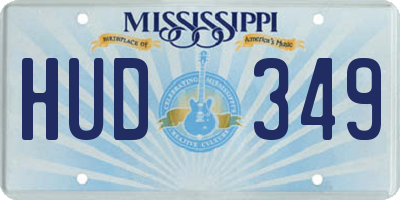 MS license plate HUD349