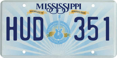 MS license plate HUD351