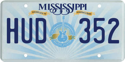 MS license plate HUD352