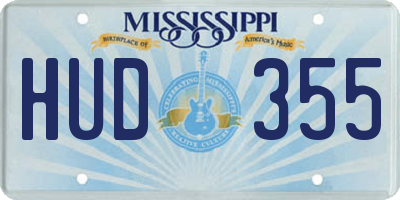 MS license plate HUD355