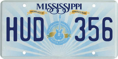 MS license plate HUD356
