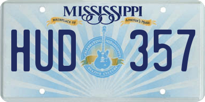 MS license plate HUD357