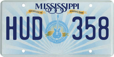 MS license plate HUD358