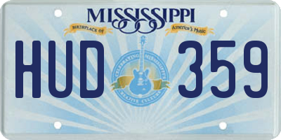 MS license plate HUD359