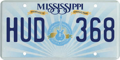 MS license plate HUD368