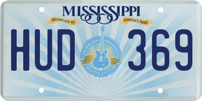 MS license plate HUD369