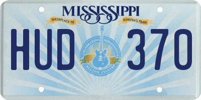 MS license plate HUD370