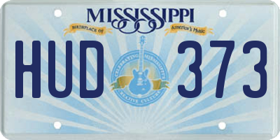 MS license plate HUD373