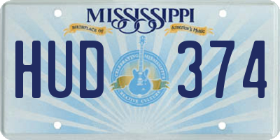 MS license plate HUD374