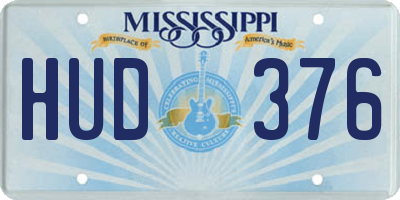 MS license plate HUD376