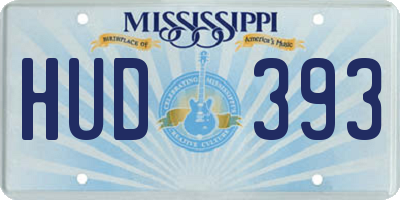 MS license plate HUD393